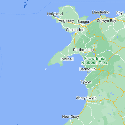 Map showing location of Abersoch (52.824370, -4.505840)