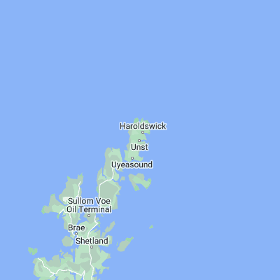 Map showing location of Baltasound (60.758500, -0.859070)