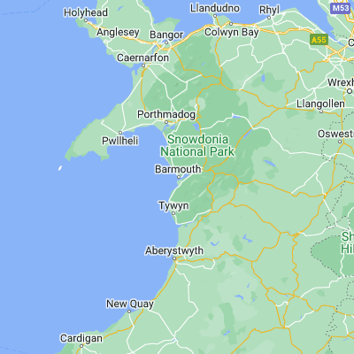 Map showing location of Barmouth (52.723770, -4.057480)