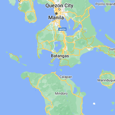Map showing location of Bauan (13.791700, 121.008500)