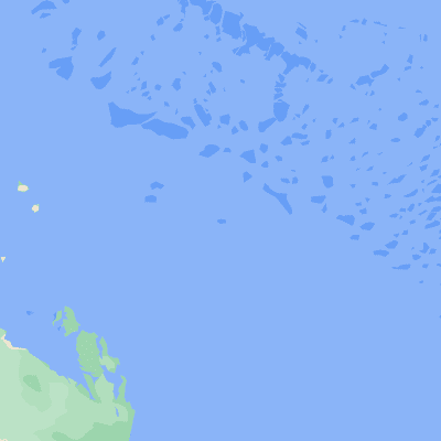 Map showing location of Bell Cay (-21.809250, 151.251890)