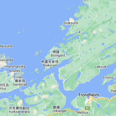 Map showing location of Botngård (63.765320, 9.811130)
