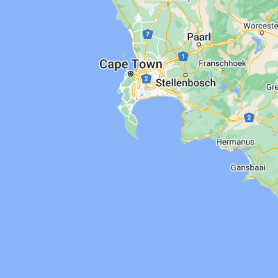 Map showing location of Cape Point (-34.357170, 18.497520)