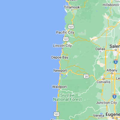 Map showing location of Depoe Bay (44.808450, -124.063170)