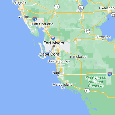Map showing location of Estero (26.438140, -81.806750)