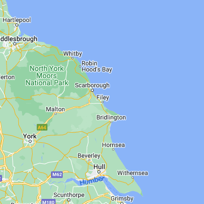 Map showing location of Filey Bay (54.210000, -0.289170)