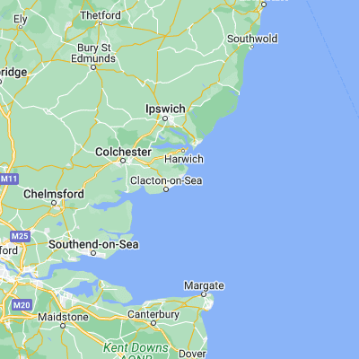 Map showing location of Frinton-on-Sea (51.830610, 1.244240)