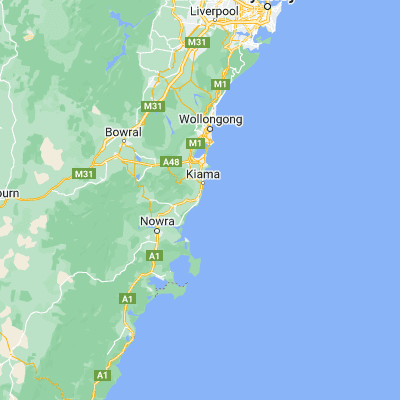 Map showing location of Gerringong (-34.747020, 150.828090)