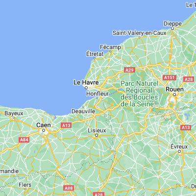 Map showing location of Honfleur (49.419850, 0.232940)