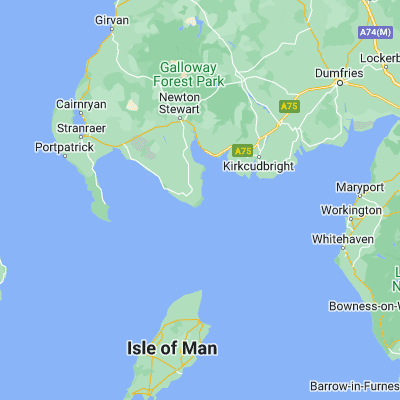 Map showing location of Isle of Whithorn (54.700000, -4.366670)