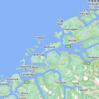 Map showing location of Midsund (62.672780, 6.674980)