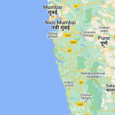 Map showing location of Murud (18.325830, 72.965000)