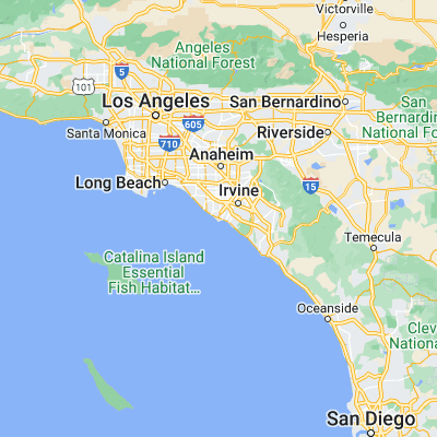 Map showing location of Newport Beach (33.618910, -117.928950)