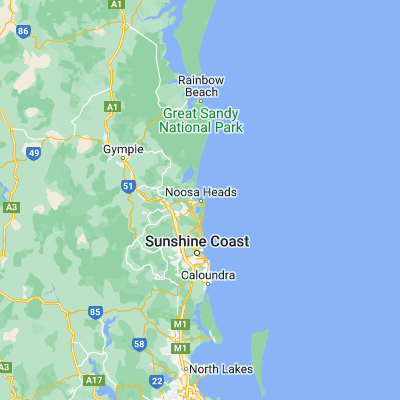 Map showing location of Noosa (-26.394330, 153.090100)