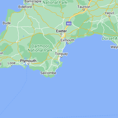 Map showing location of Paignton (50.435650, -3.567890)