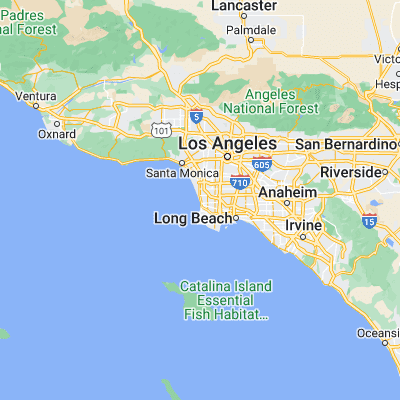 Map showing location of Redondo Beach (33.849180, -118.388410)