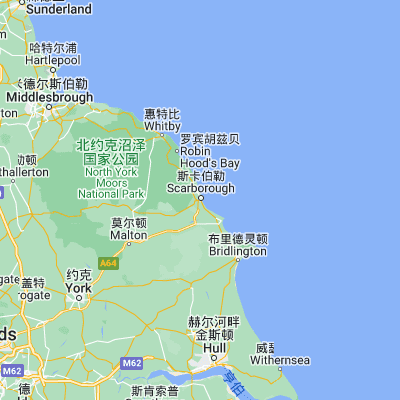 Map showing location of Scarborough (54.279660, -0.404430)