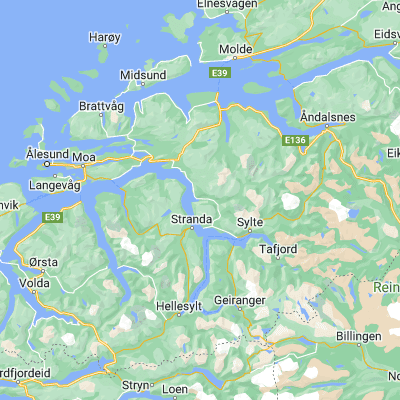 Map showing location of Stordal (62.382030, 6.986290)