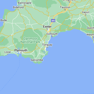 Map showing location of Torquay (50.461980, -3.525220)