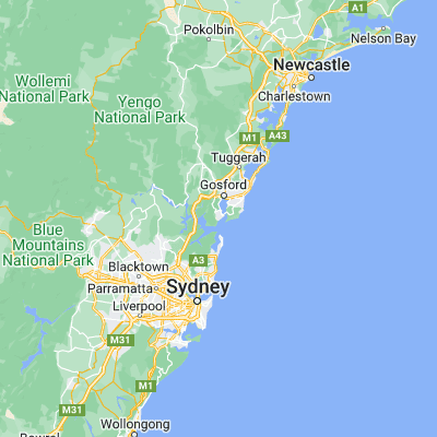 Map showing location of Umina (-33.523140, 151.313250)