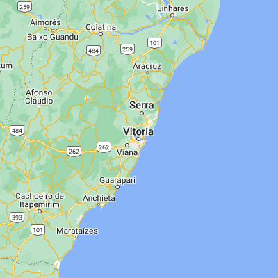 Map showing location of Vitória (-20.319440, -40.337780)