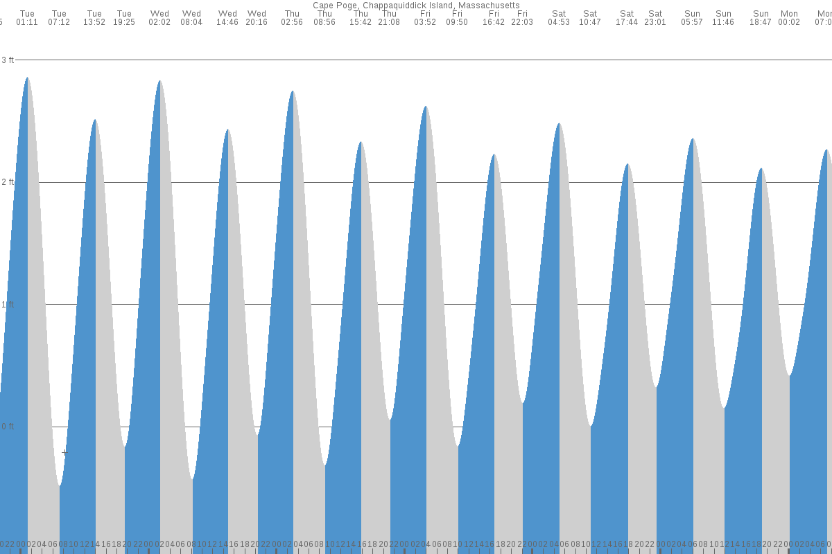 Cape Poge tide chart