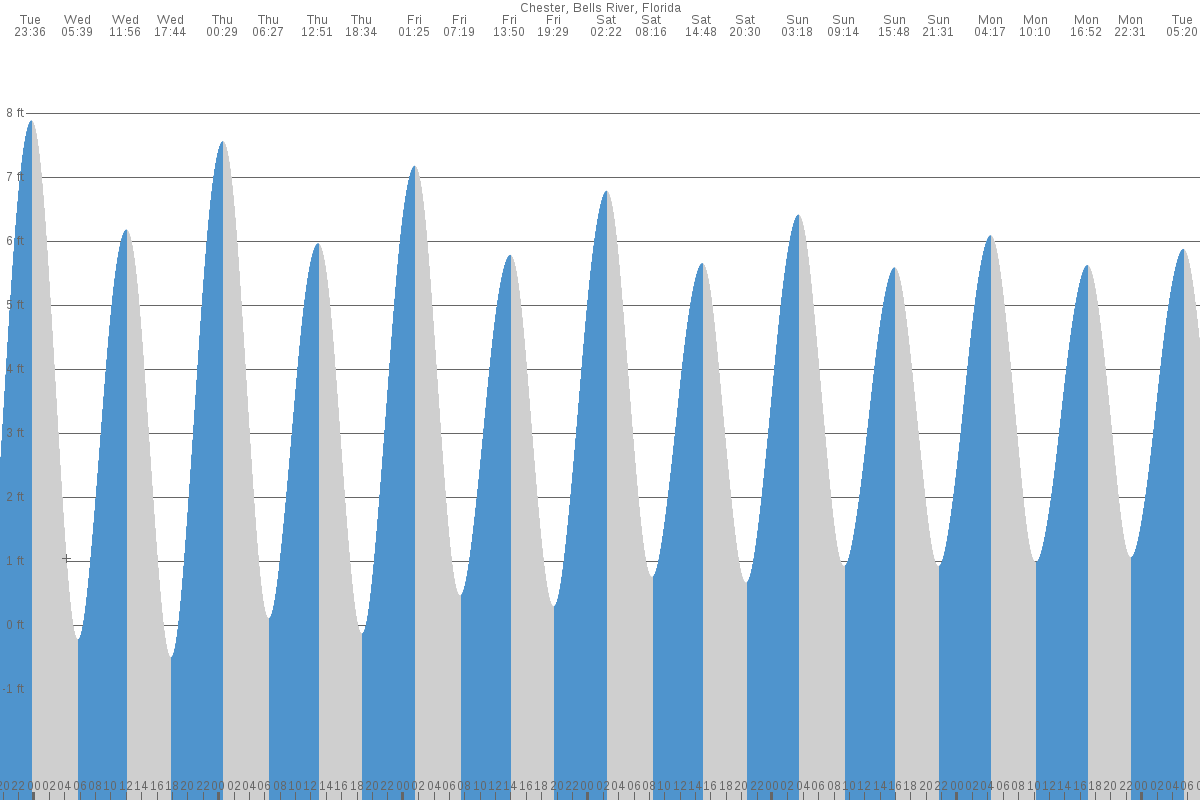 Chester tide chart