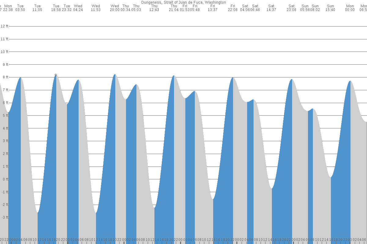 Dungeness Spit tide chart