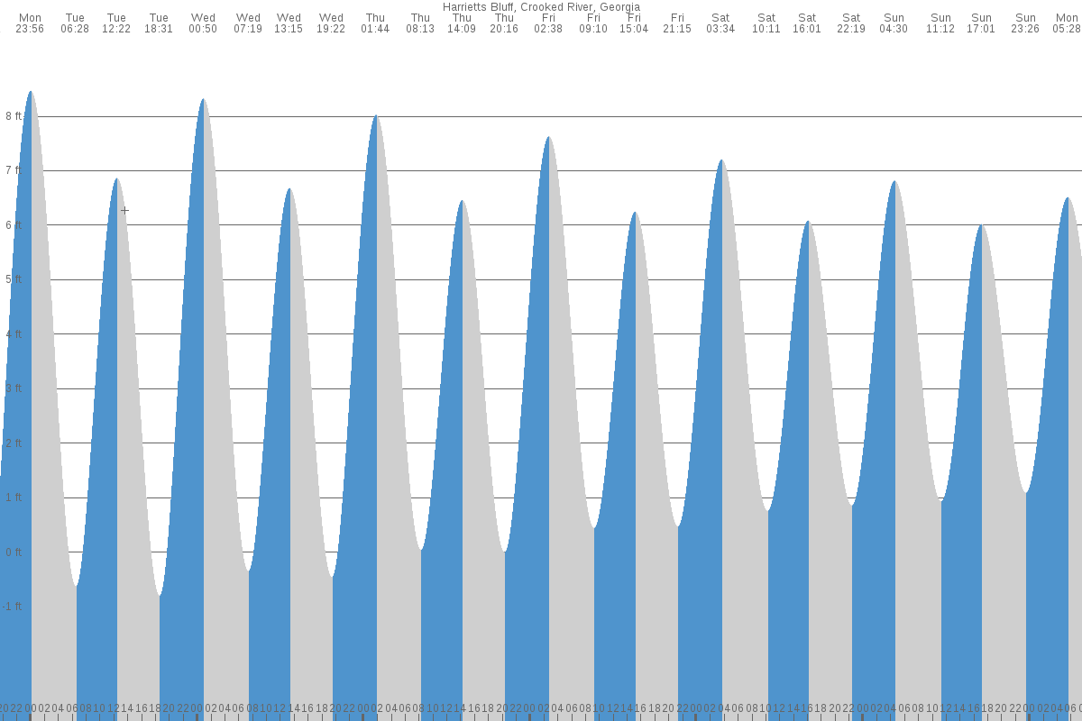 Harrietts Bluff tide chart