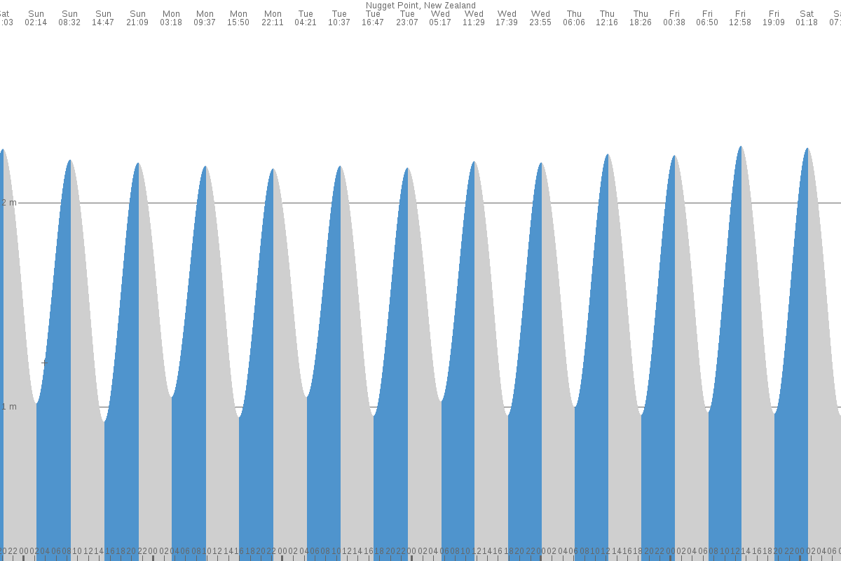 Nugget Point tide chart