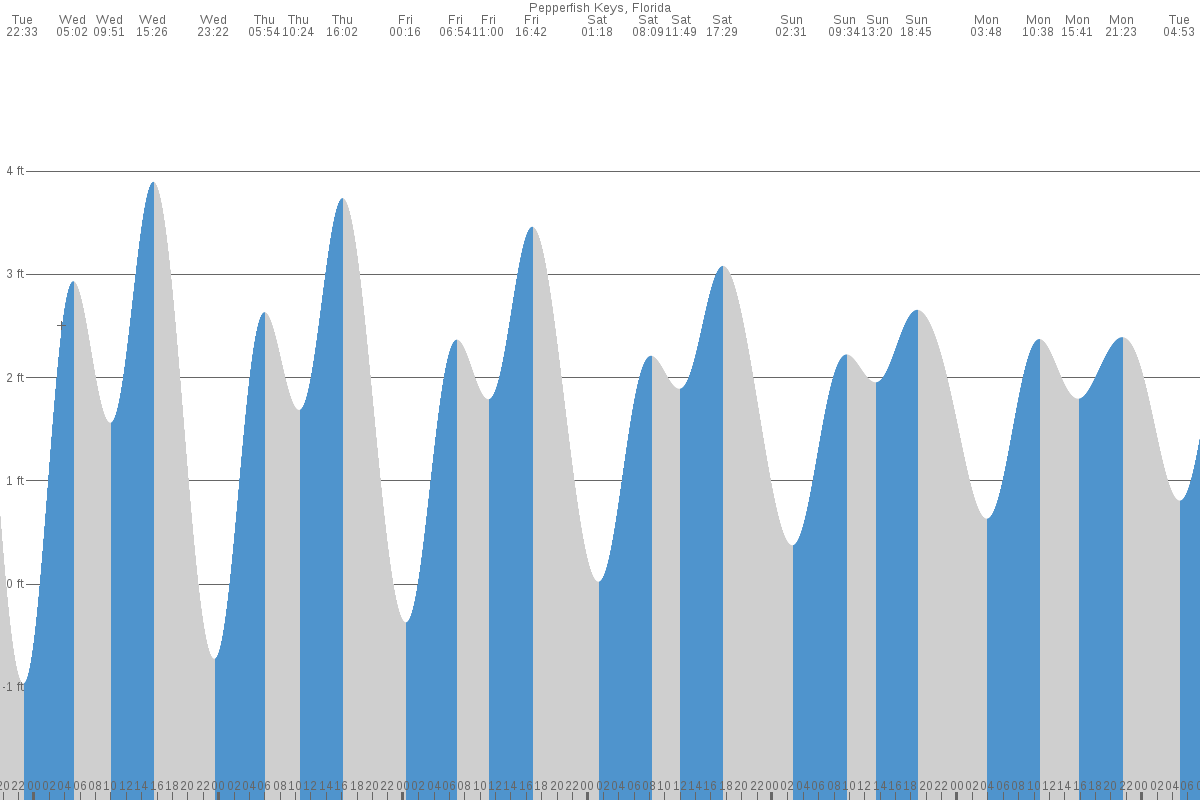 Pepperfish Keys tide chart
