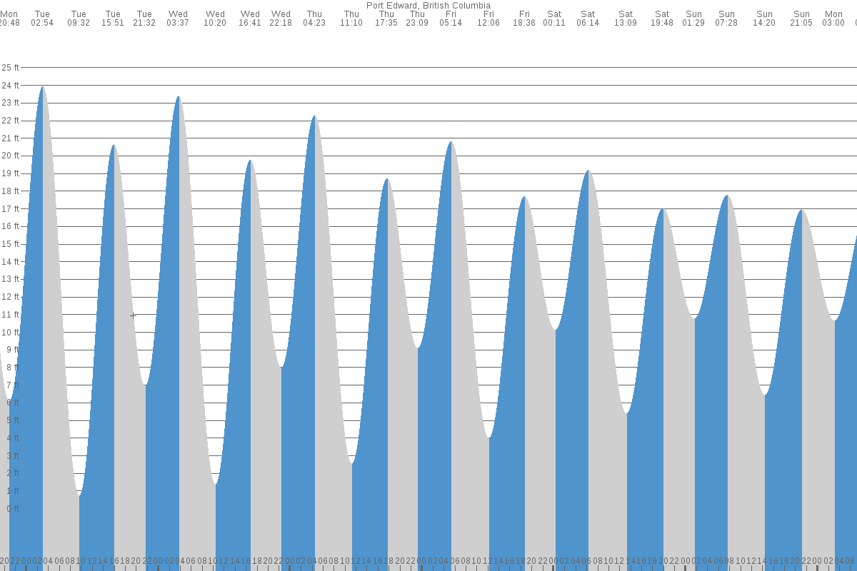 Porpoise Channel tide chart