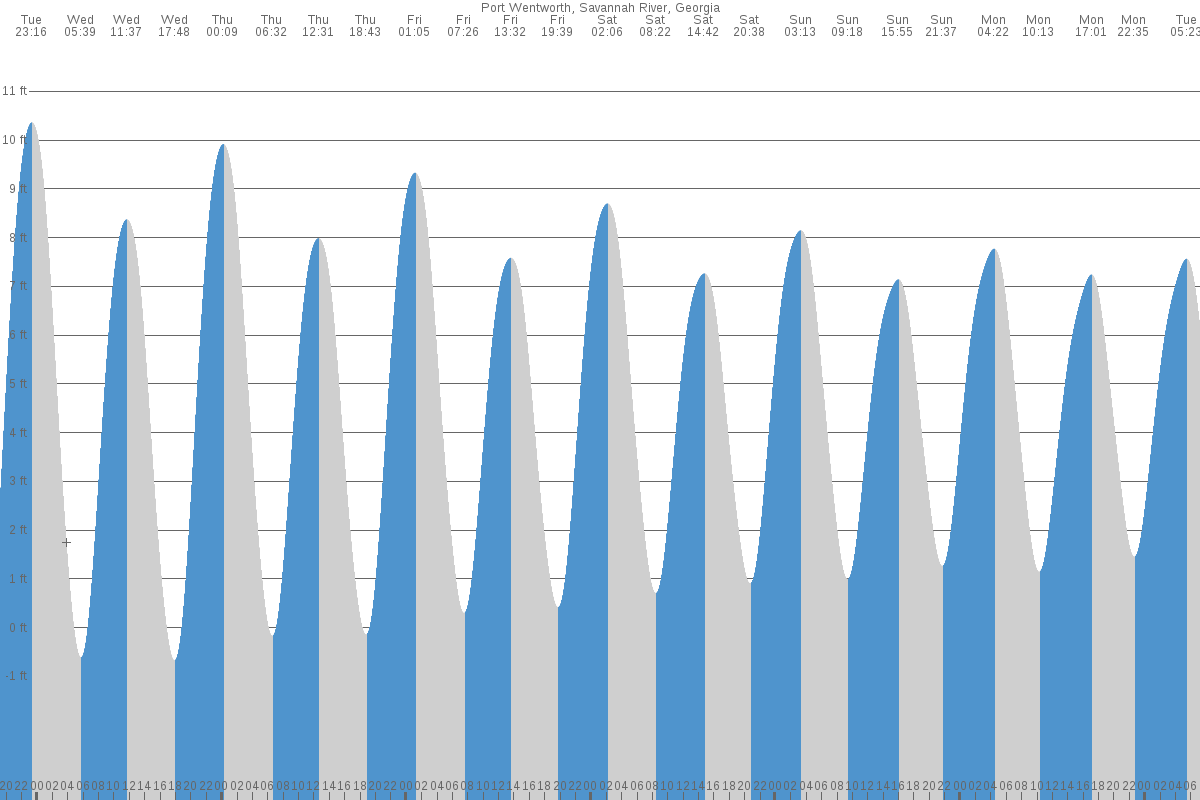 Port Wentworth tide chart