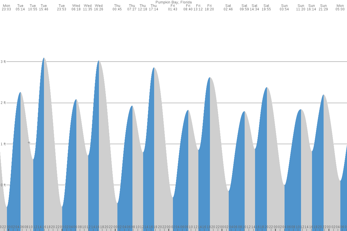 Pumpkin Bay tide chart