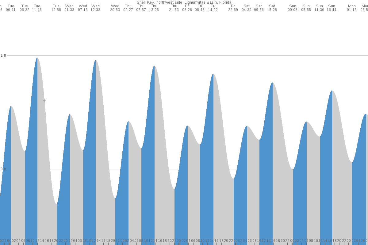 Shell Key tide chart