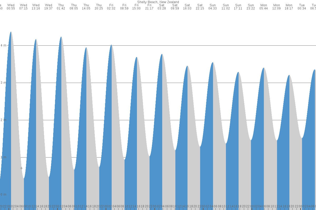Shelly Beach tide chart