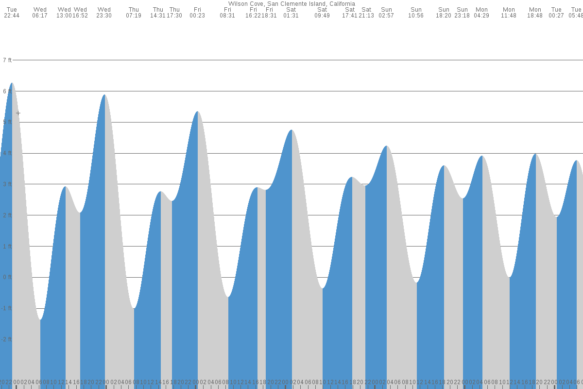 Wilson Cove tide chart