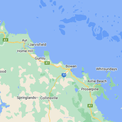 Map showing location of Abbot Point (-19.883330, 148.066670)