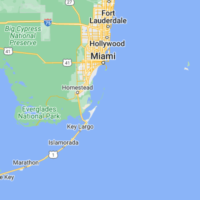 Map showing location of Adams Key (25.400110, -80.232830)