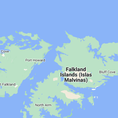 Map showing location of Ajax Bay (-51.563840, -59.075370)