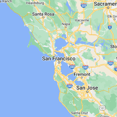 Map showing location of Alcatraz Island (37.826590, -122.423300)