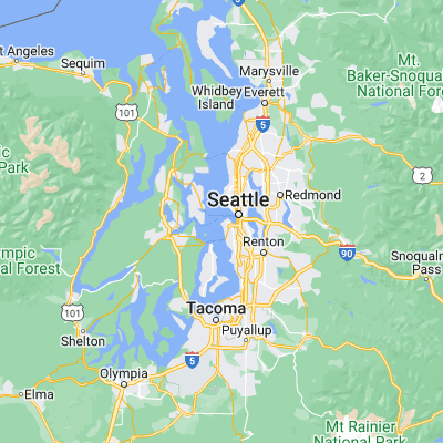 Map showing location of Alki Beach (47.579260, -122.410410)