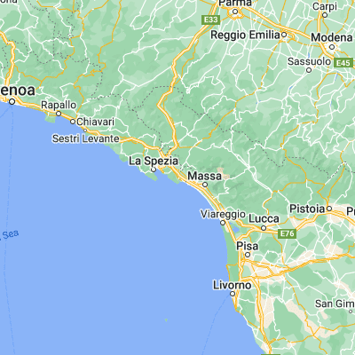 Map showing location of Ameglia (44.067740, 9.965190)