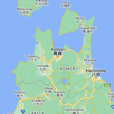 Map showing location of Aomori-shi (40.824440, 140.740000)