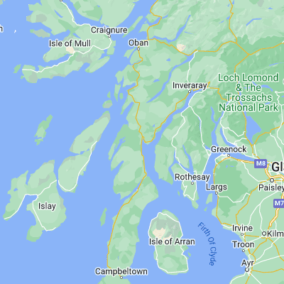 Map showing location of Ardrishaig (56.015660, -5.448060)