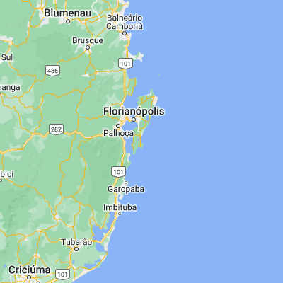 Map showing location of Armação (-27.749630, -48.507130)