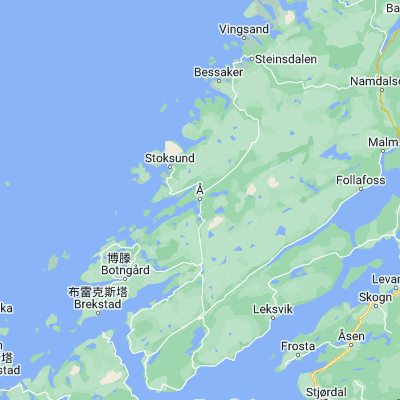 Map showing location of Årnes (63.961140, 10.226010)