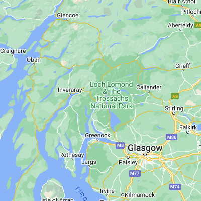 Map showing location of Arrochar (56.196090, -4.745590)