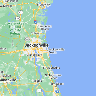 Map showing location of Atlantic Beach (30.334410, -81.398700)