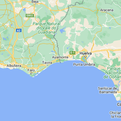 Map showing location of Ayamonte (37.209940, -7.402660)